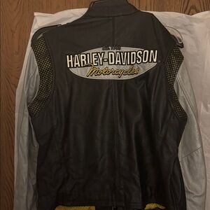 Harley-Davidson Black and Yellow Motorcycle Vest